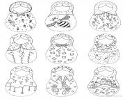 Printable Russian Nesting Dolls coloring pages